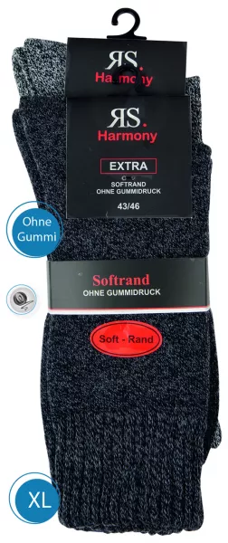 Baumwoll Socken Extra Weich | Anthrazit-Grau